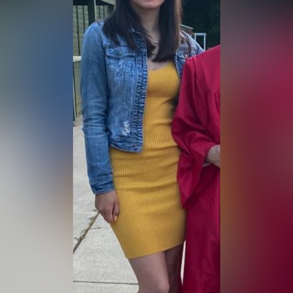 Charlotte Russe S V-neck Yellow Dress